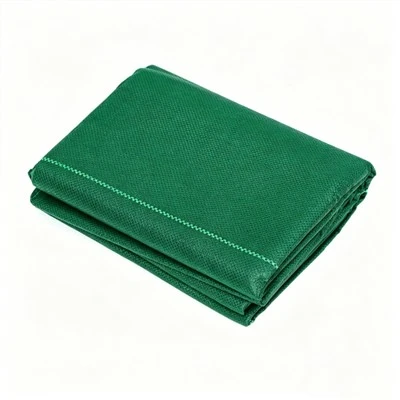 Full de tela rectangular verd per al control de males herbes